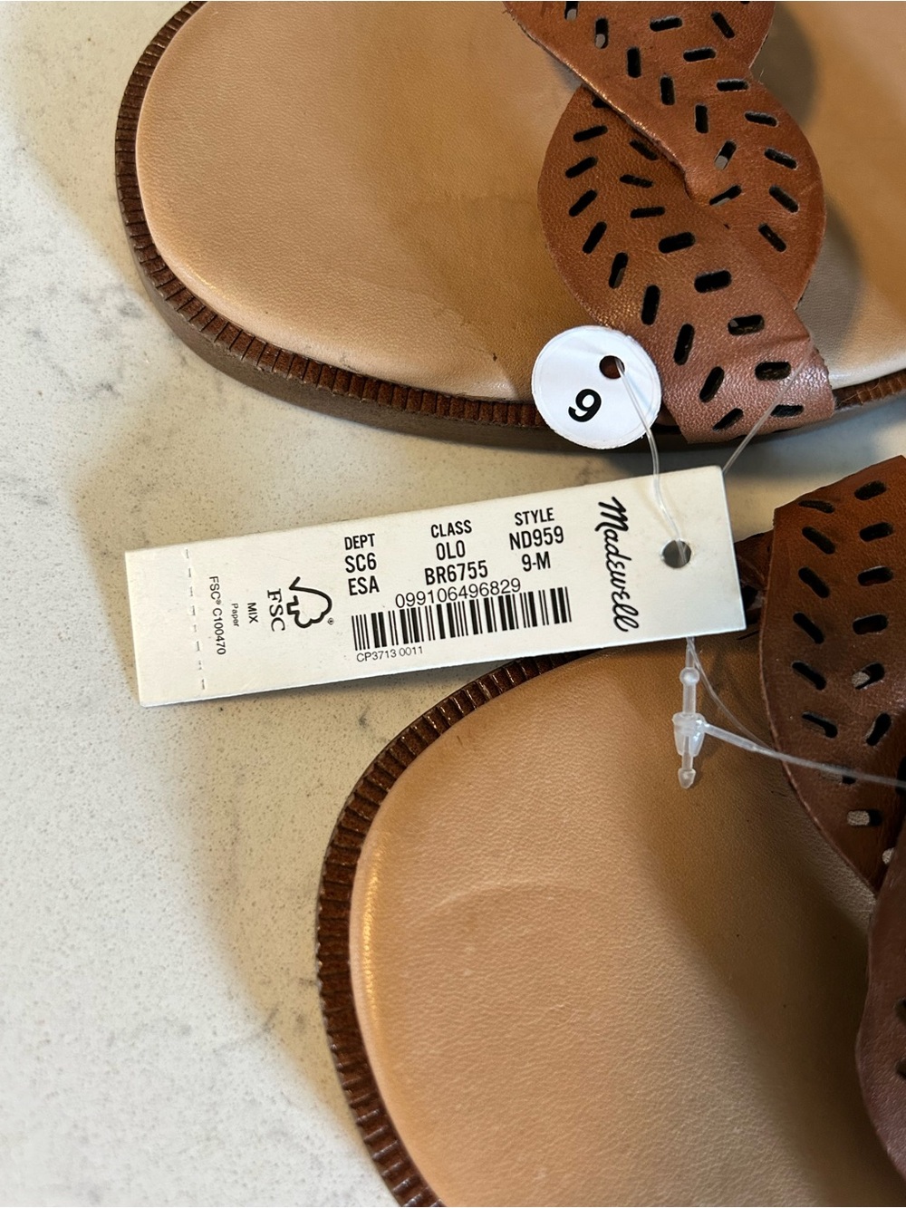 NWT Madewell Cora Leather Slide Sandals - Picture 10 of 12